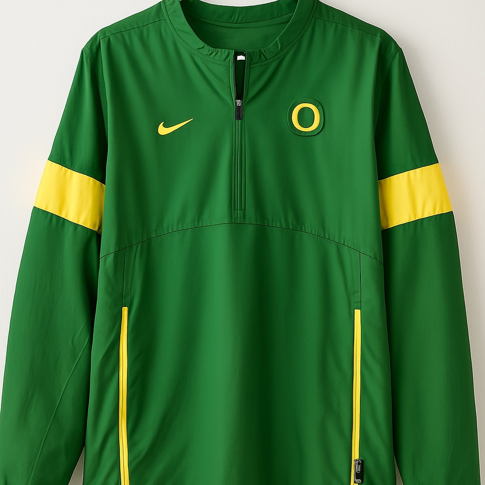 Green and Yellow Oregon Duck Nike Windbreaker